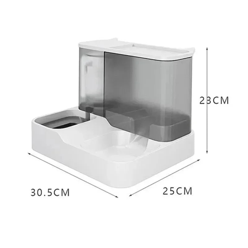 Dual Pet Feeder & Water Dispenser (2.2L)